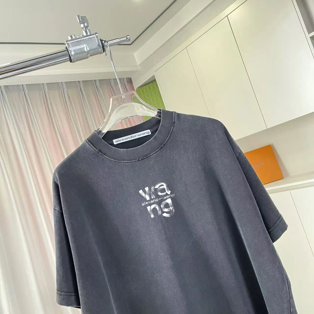 *alexanderwang 2025 New Arrival logo g T Same Style Size：S M L XL XXL ：Black Gray